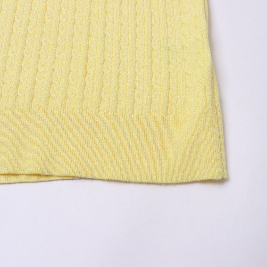 ユーエスポロアッスン U.S. POLO ASSN. ワンポイント刺繍 クルーネックケーブルニット （サックスブルー） サックスブルー