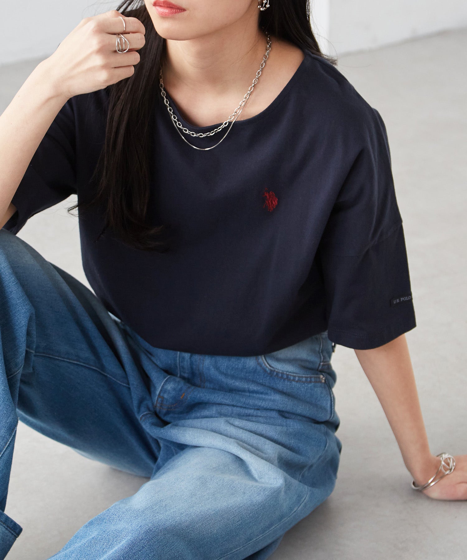 ユーエスポロアッスン U.S. POLO ASSN. ＜USPOLOASSN＞綿1００％T （ネイビー） ネイビー