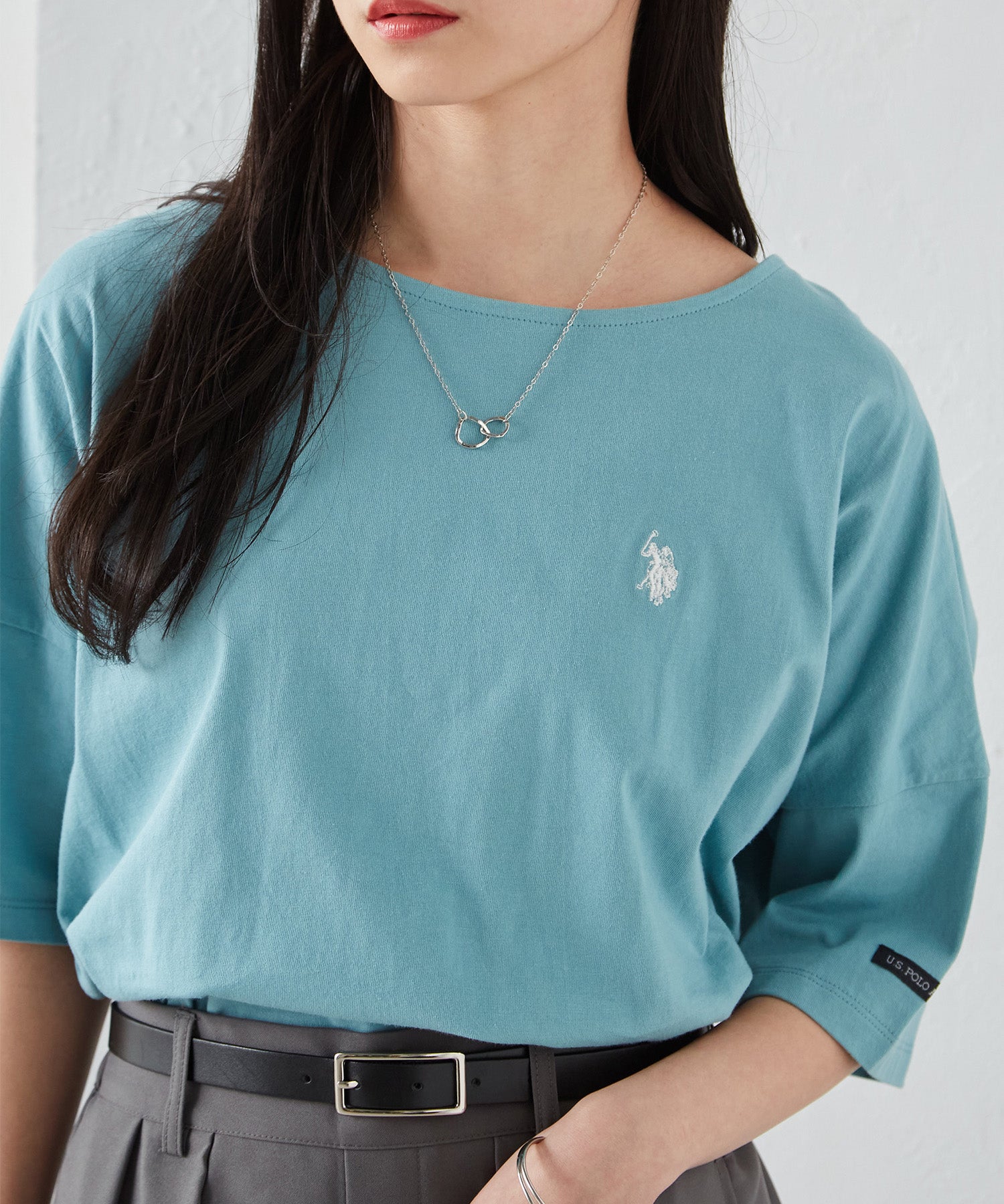 ユーエスポロアッスン U.S. POLO ASSN. ＜USPOLOASSN＞綿1００％ワ （セージ） セージ