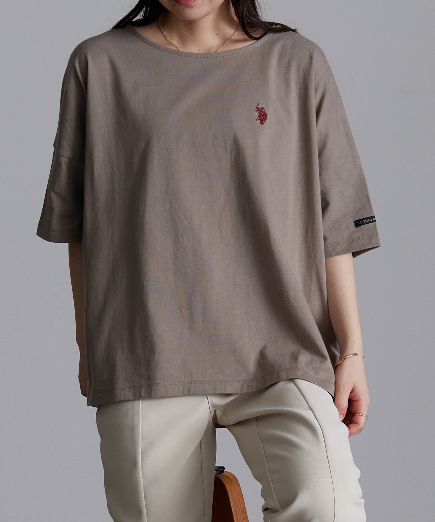US POLO ASSN. &lt;USPOLOASSN&gt; 100%棉單點袖T卹