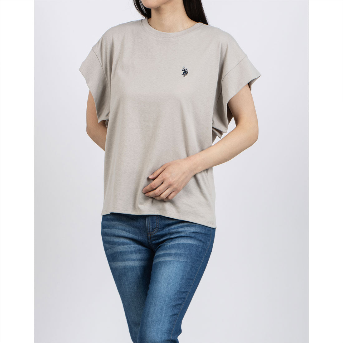 ユーエスポロアッスン U.S. POLO ASSN. U.S.POLO ASSN. ユル フレンチTシャツ （サックス） サックス
