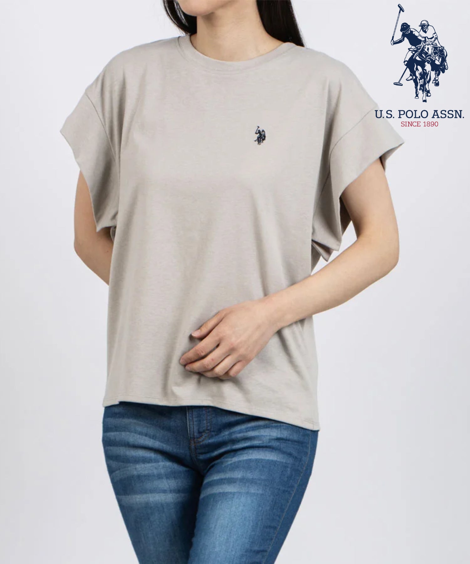 ユーエスポロアッスン U.S. POLO ASSN. U.S.POLO ASSN. ユル フレンチTシャツ （ベージュ） ベージュ