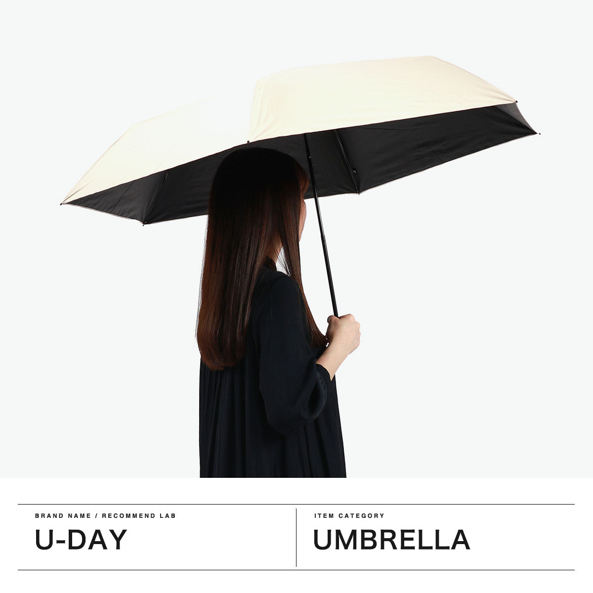 ユーデイ U-DAY 折りたたみ傘 メンズ レディース 晴雨兼用 ブランド おしゃれ 傘 大きめ 手動開閉 手開き 親骨60cm All Weather Light Plain Color Mini D-063410（カーキ） カーキ
