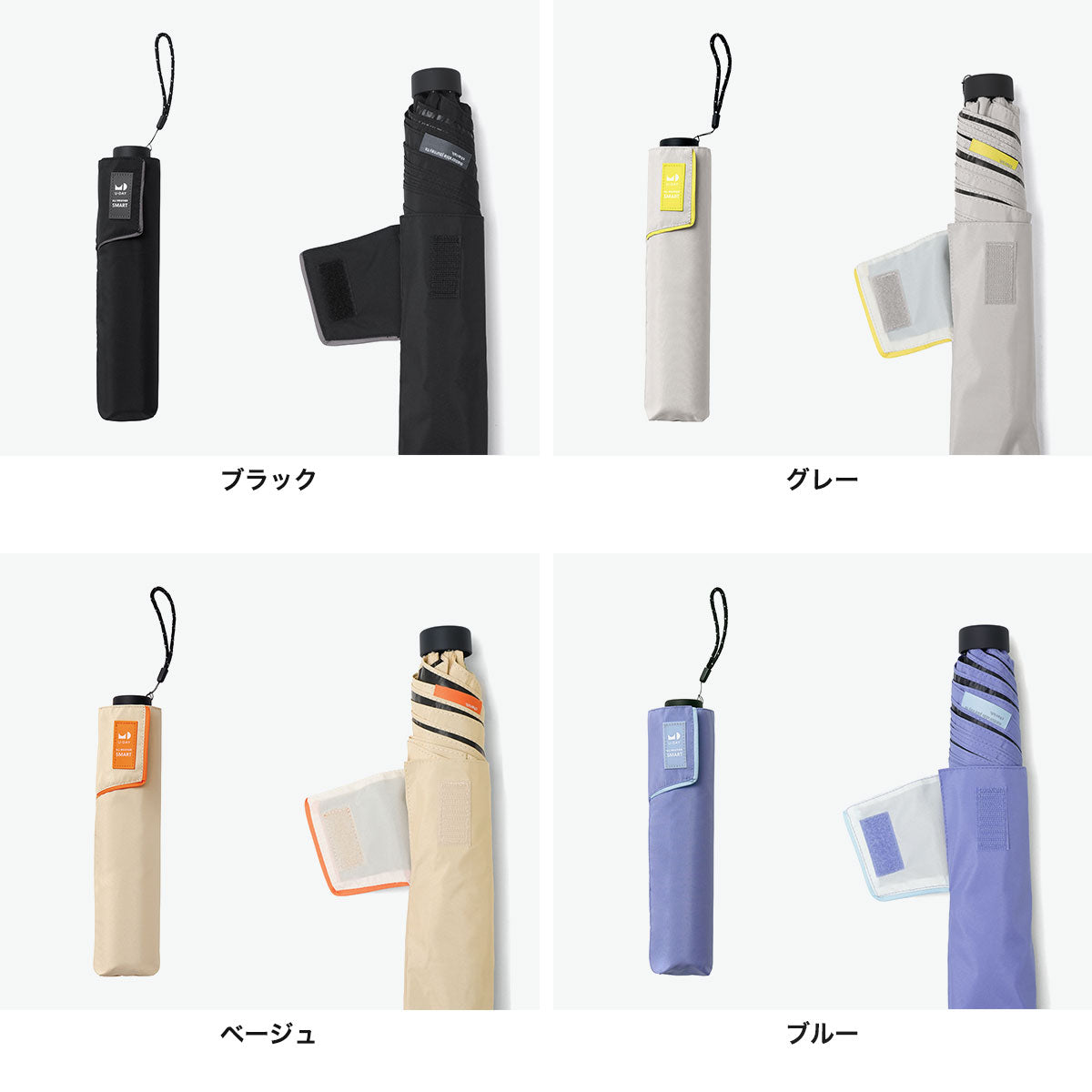 ユーデイ U-DAY 折りたたみ傘 メンズ レディース 軽量 晴雨兼用 ブランド 傘 オールウェザー コンパクト UV 遮熱 遮光 手開き 親骨55cm 形状記憶 D-066472 （グレー） グレー