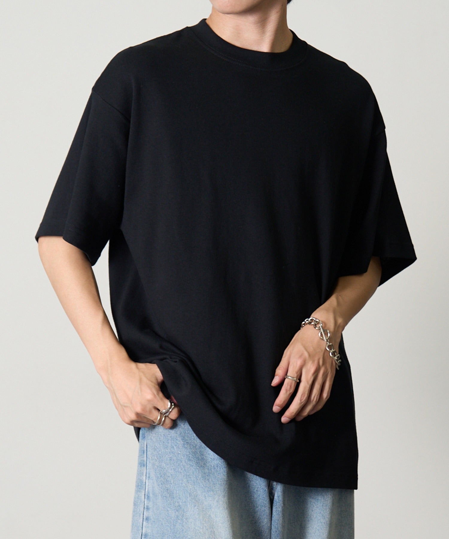ユナイテッドアスレ United Athle 肉厚ながら優しい着心地！【United Athle】8.2オンス オーガニックコットン Tシャツ ビッグシルエット 5117 （ブラック） ブラック