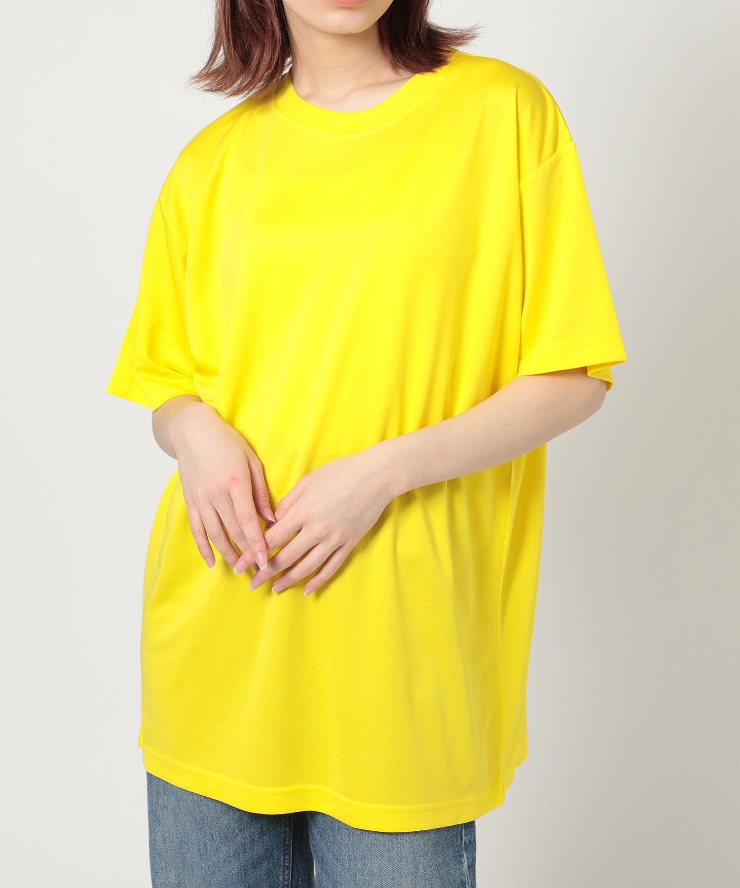 ユナイテッドアスレ United Athle 【United Athle】4.7オンス ドライシルキータッチ Tシャツ（ローブリード） ジム ヨガ ピラティス 5088 （イエロー） イエロー