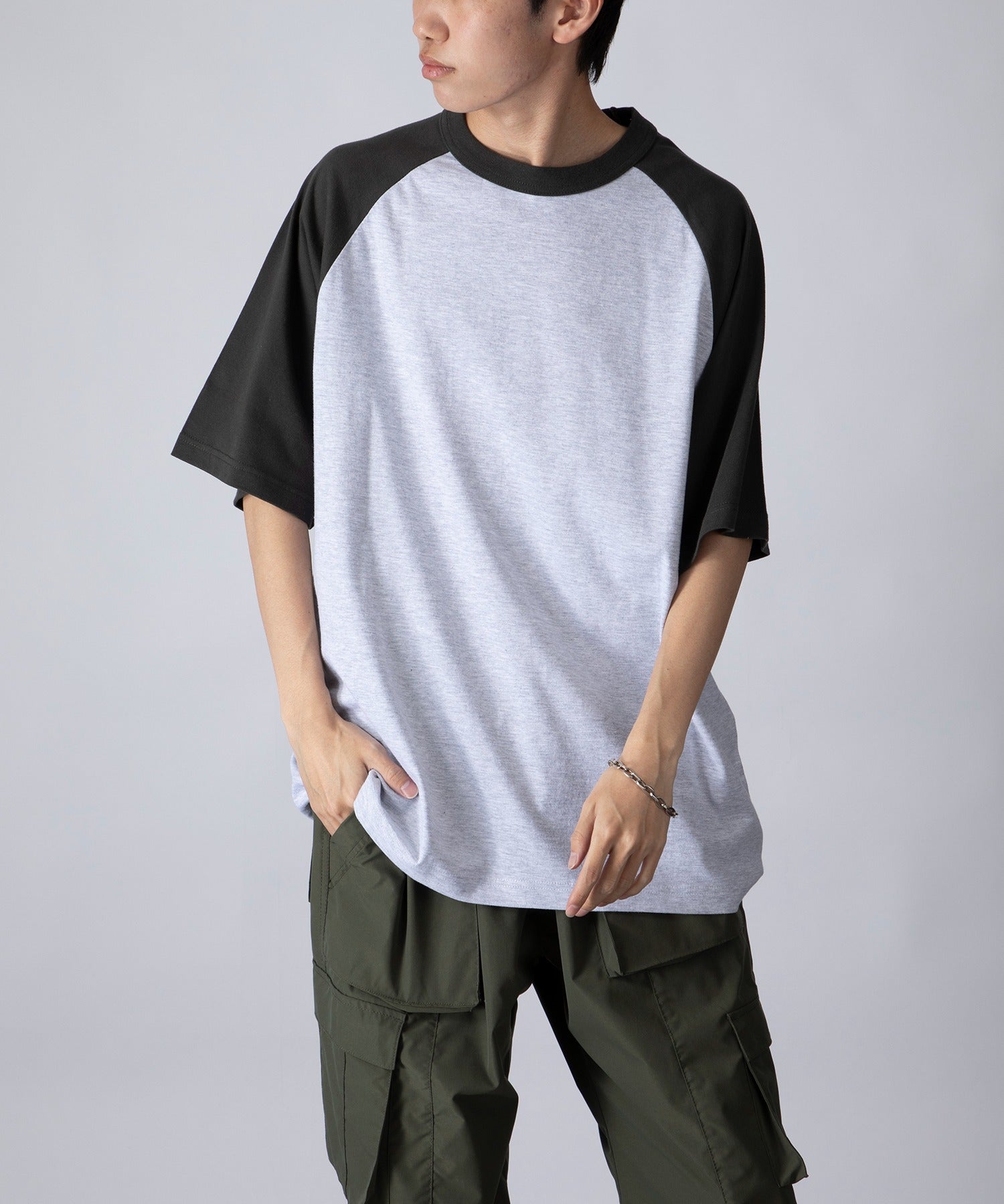 ユナイテッドアスレ United Athle 【United Athle】5.6オンス ラグランTシャツ 半袖 5041 （ライトグレー系1） ライトグレー系1