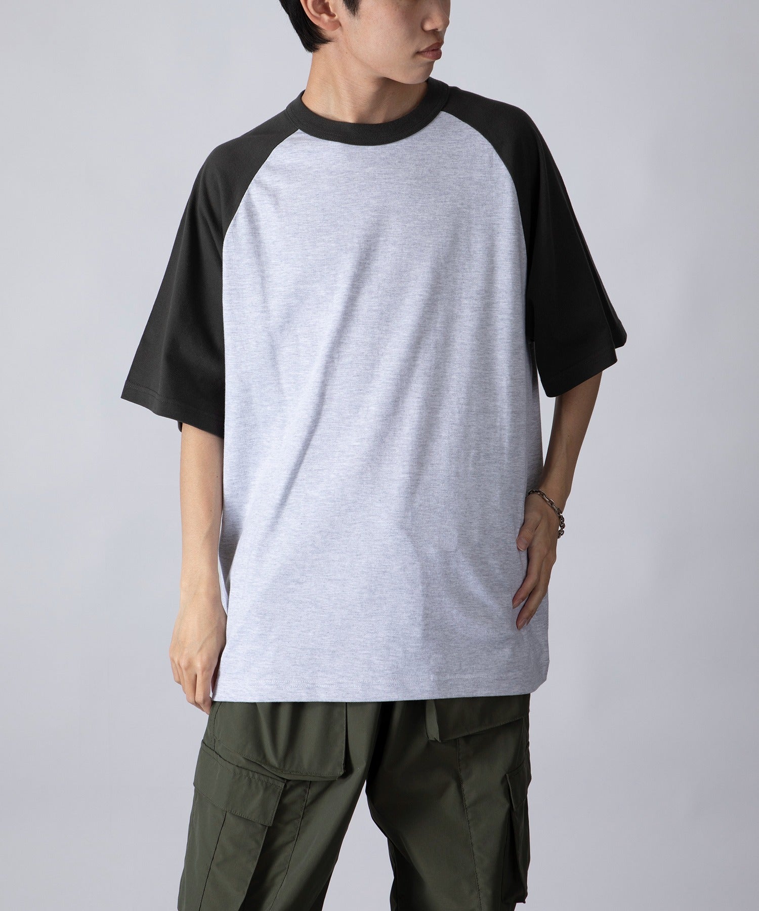 ユナイテッドアスレ United Athle 【United Athle】5.6オンス ラグランTシャツ 半袖 5041 （ライトグレー系1） ライトグレー系1