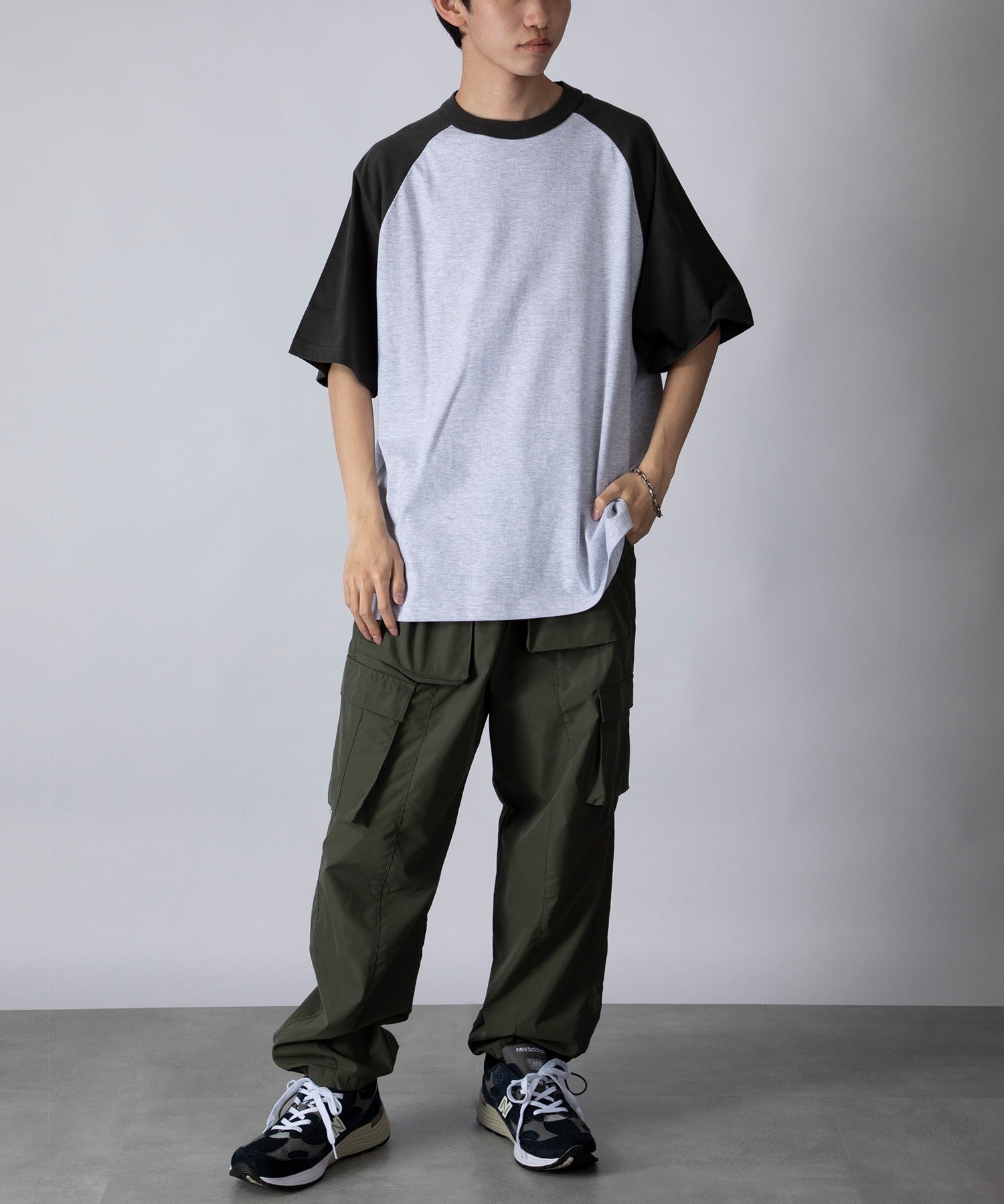ユナイテッドアスレ United Athle 【United Athle】5.6オンス ラグランTシャツ 半袖 5041 （ライトグレー系1） ライトグレー系1