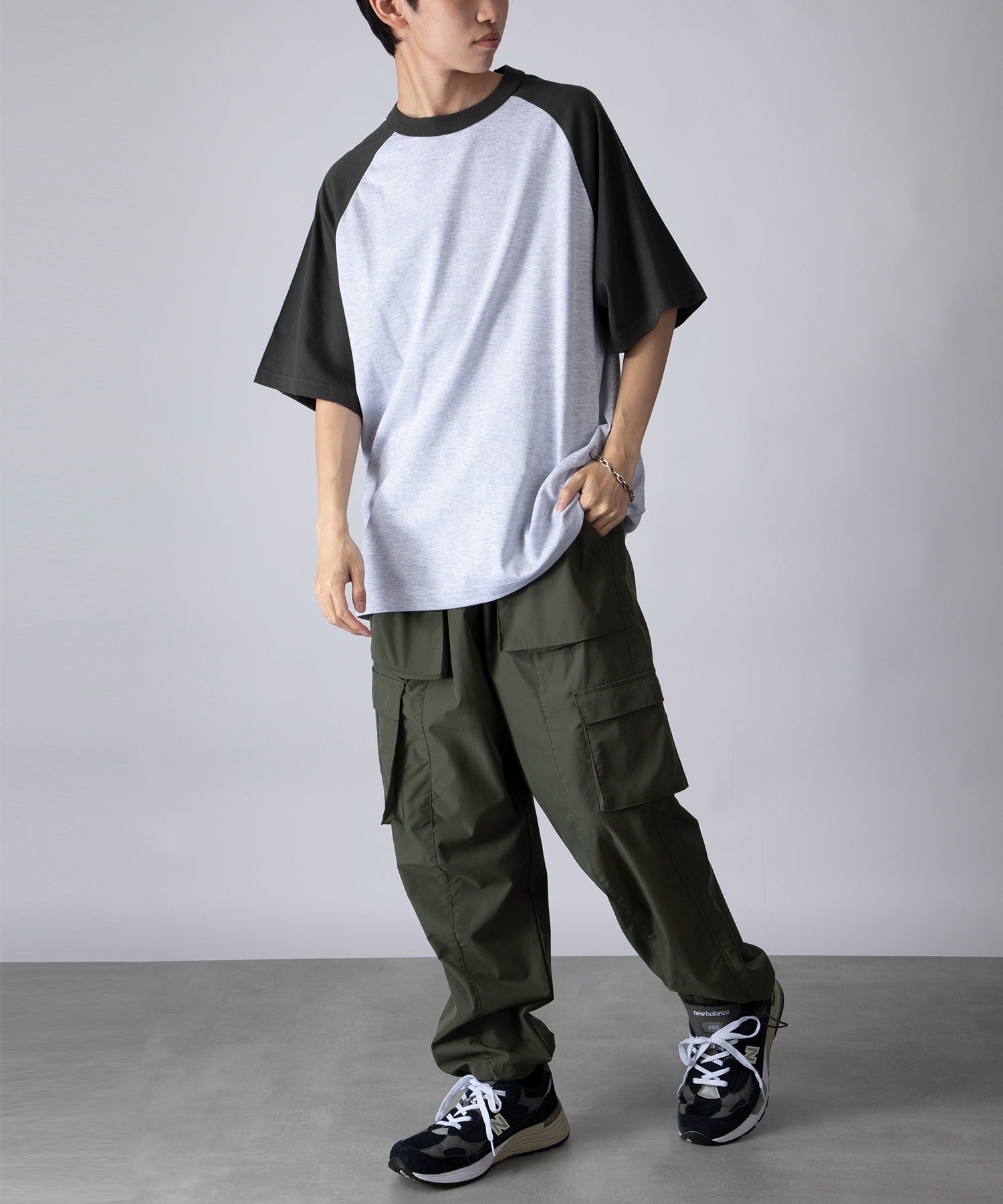 ユナイテッドアスレ United Athle 【United Athle】5.6オンス ラグランTシャツ 半袖 5041 （ライトグレー系1） ライトグレー系1