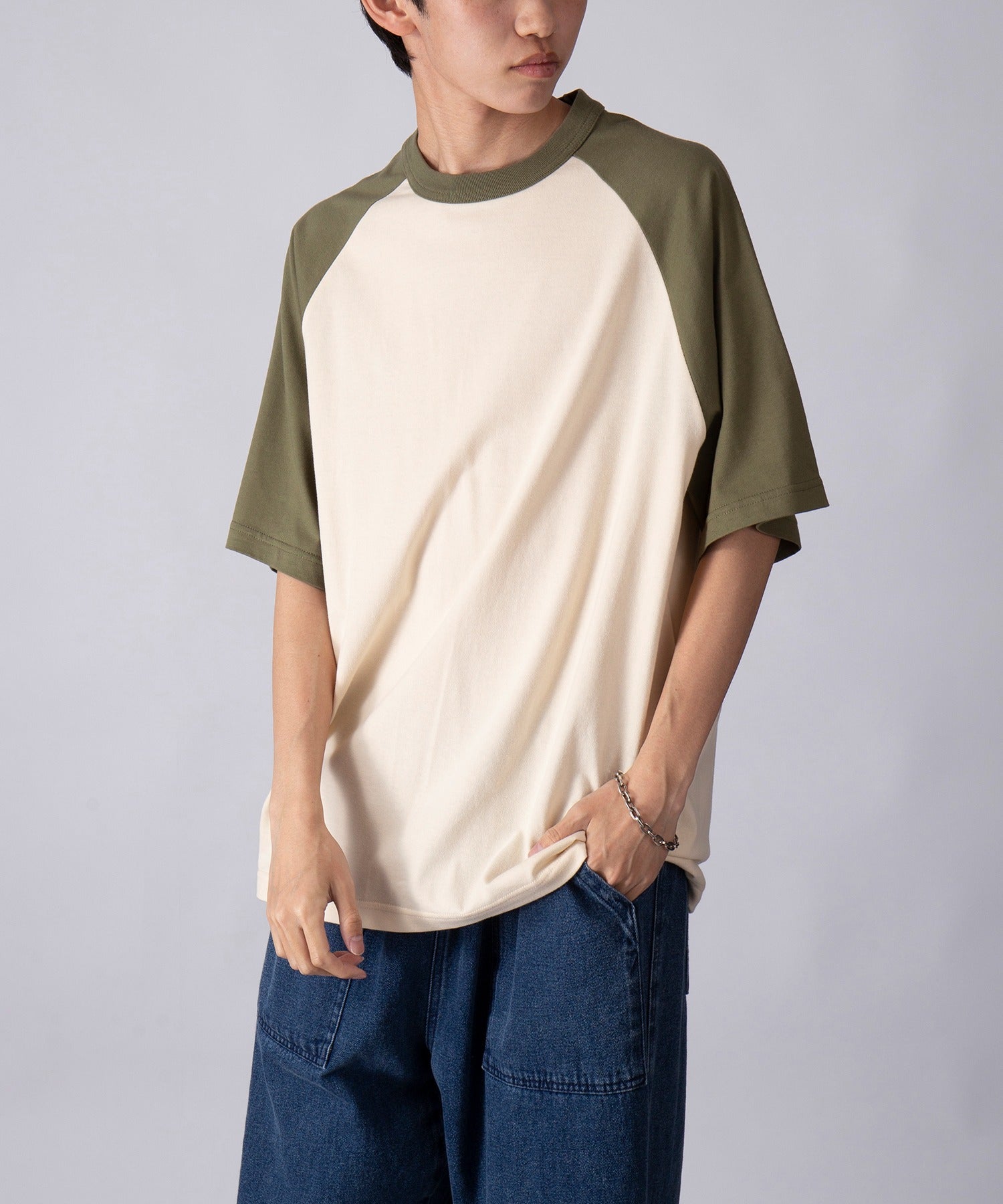 ユナイテッドアスレ United Athle 【United Athle】5.6オンス ラグランTシャツ 半袖 5041 （アイボリー系2） アイボリー系2