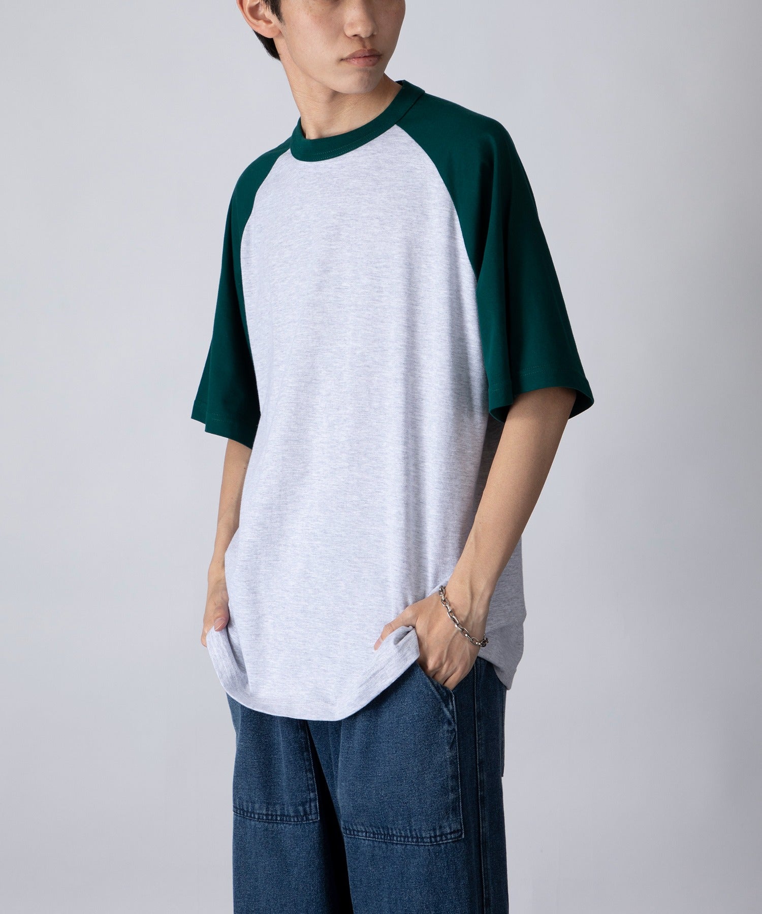 ユナイテッドアスレ United Athle 【United Athle】5.6オンス ラグランTシャツ 半袖 5041 （ライトグレー系2） ライトグレー系2