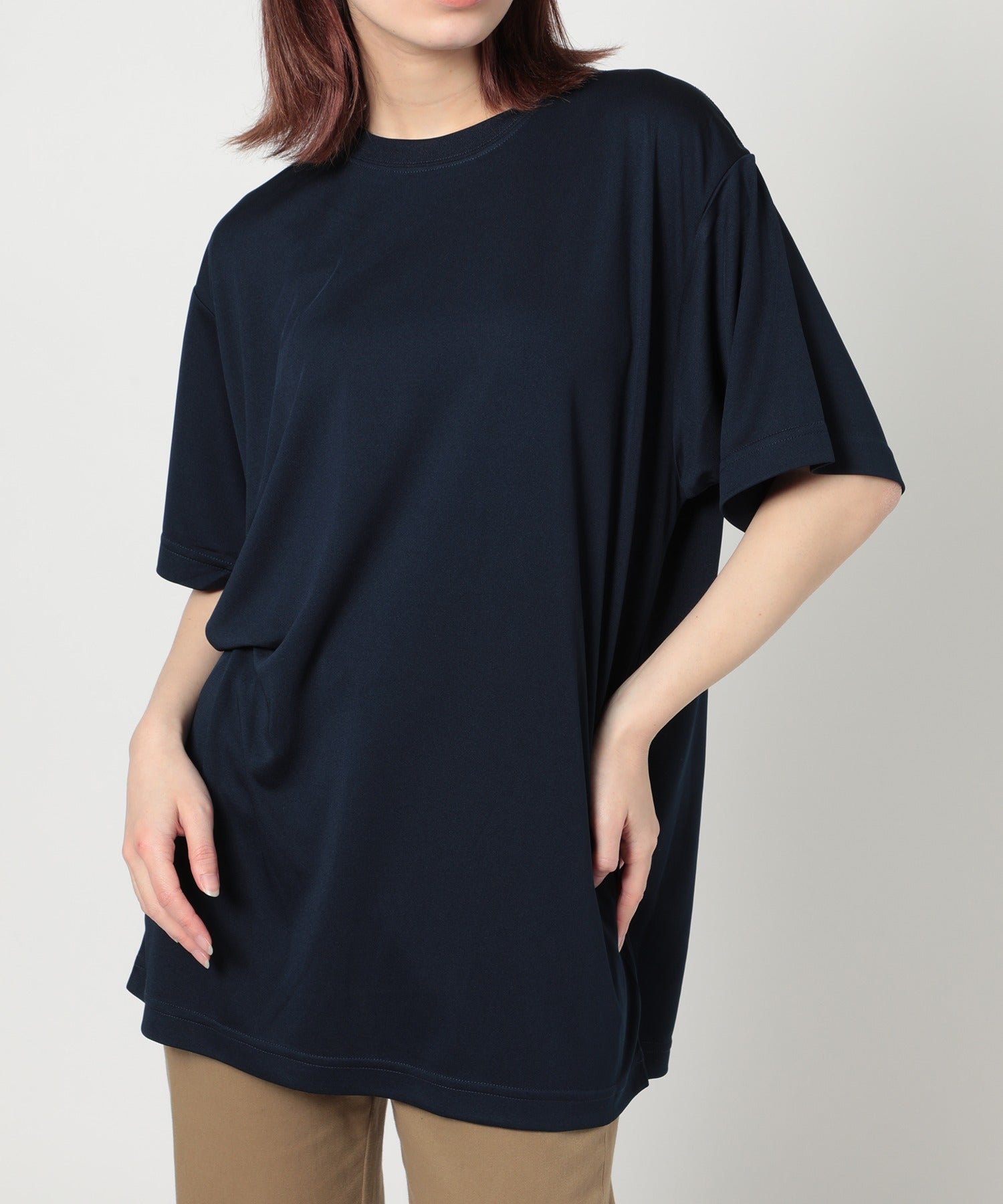 ユナイテッドアスレ United Athle 4.7オンス ドライシルキータッチ Tシャツ（ローブリード） ジム ヨガ ピラティス 5088 （ネイビー） ネイビー