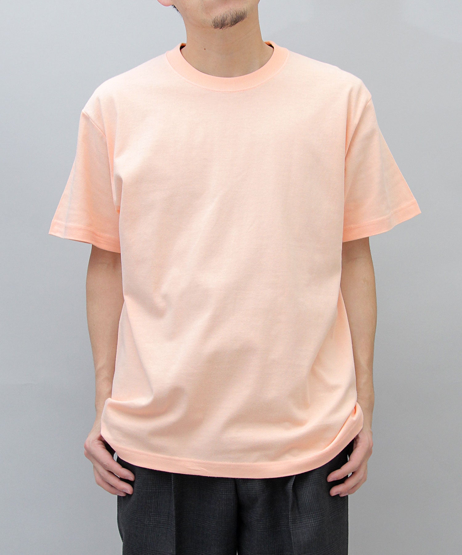 ユナイテッドアスレ United Athle 5.6オンス ヘビーウェイト ビッグ 半袖 Tシャツ オーバーサイズ レイヤード,051オレンジ(アプリコット)