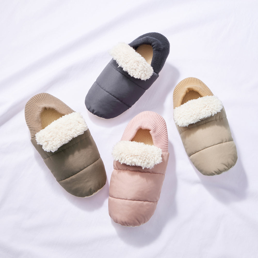 ウチコレ UCHI-COLLE ルームシューズ バブーシュタイプ 軽くて暖かい発熱素材