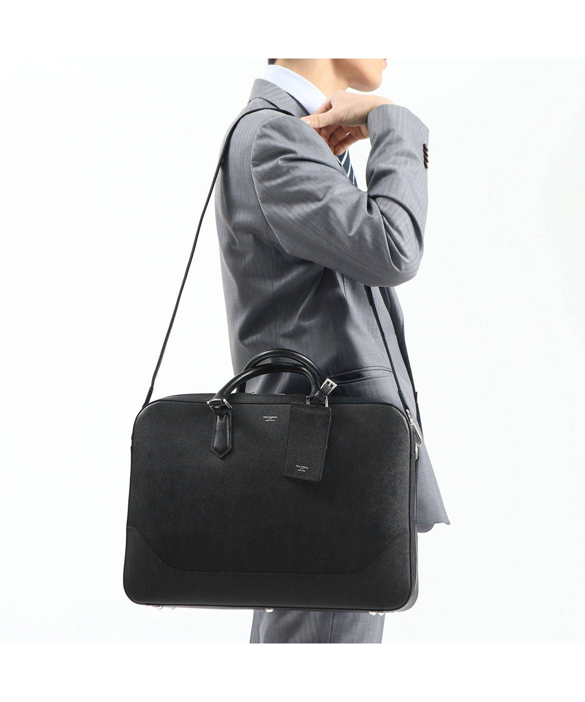 ペッレ モルビダ PELLE MORBIDA ペッレモルビダ ブリーフケース PELLEMORBIDA Capitano キャピターノ ビジネスバッグ 本革 2WAY ショルダー B4 A4 CA014A （チャコールグレー） チャコールグレー