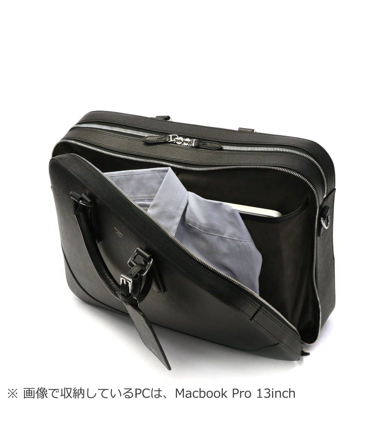 ペッレ モルビダ PELLE MORBIDA ペッレモルビダ ブリーフケース PELLEMORBIDA Capitano キャピターノ ビジネスバッグ 本革 2WAY ショルダー B4 A4 CA014A （チャコールグレー） チャコールグレー