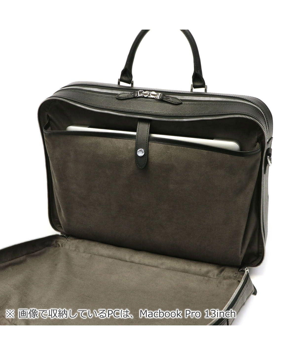 ペッレ モルビダ PELLE MORBIDA ペッレモルビダ ブリーフケース PELLEMORBIDA Capitano キャピターノ ビジネスバッグ 本革 2WAY ショルダー B4 A4 CA014A （チャコールグレー） チャコールグレー