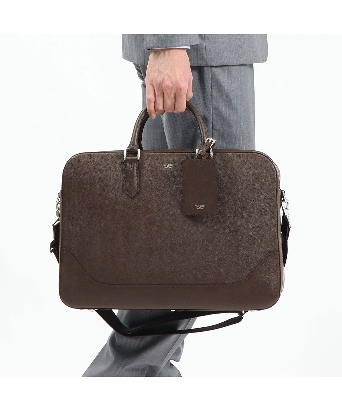 ペッレ モルビダ PELLE MORBIDA ペッレモルビダ ブリーフケース PELLEMORBIDA Capitano キャピターノ ビジネスバッグ 本革 2WAY ショルダー B4 A4 CA014A （ダークブラウン） ダークブラウン
