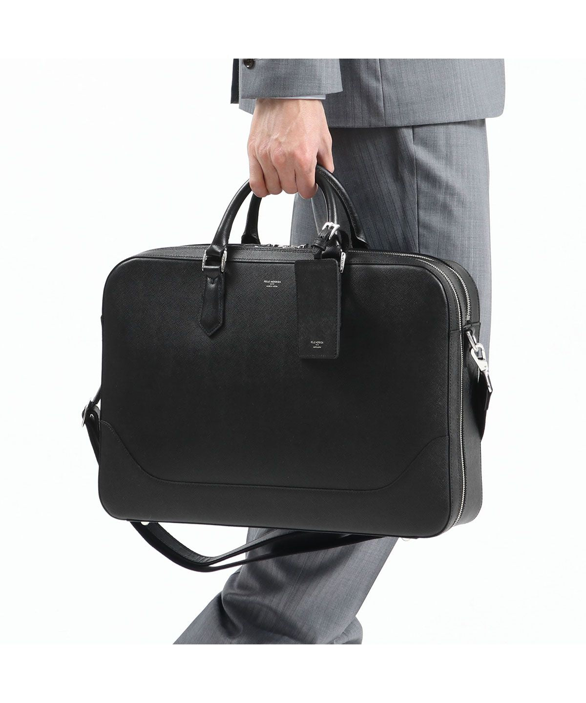 ペッレ モルビダ PELLE MORBIDA ペッレモルビダ ブリーフケース PELLEMORBIDA Capitano キャピターノ ビジネスバッグ 本革 2WAY ショルダー B4 A4 CA014A （ブラック） ブラック