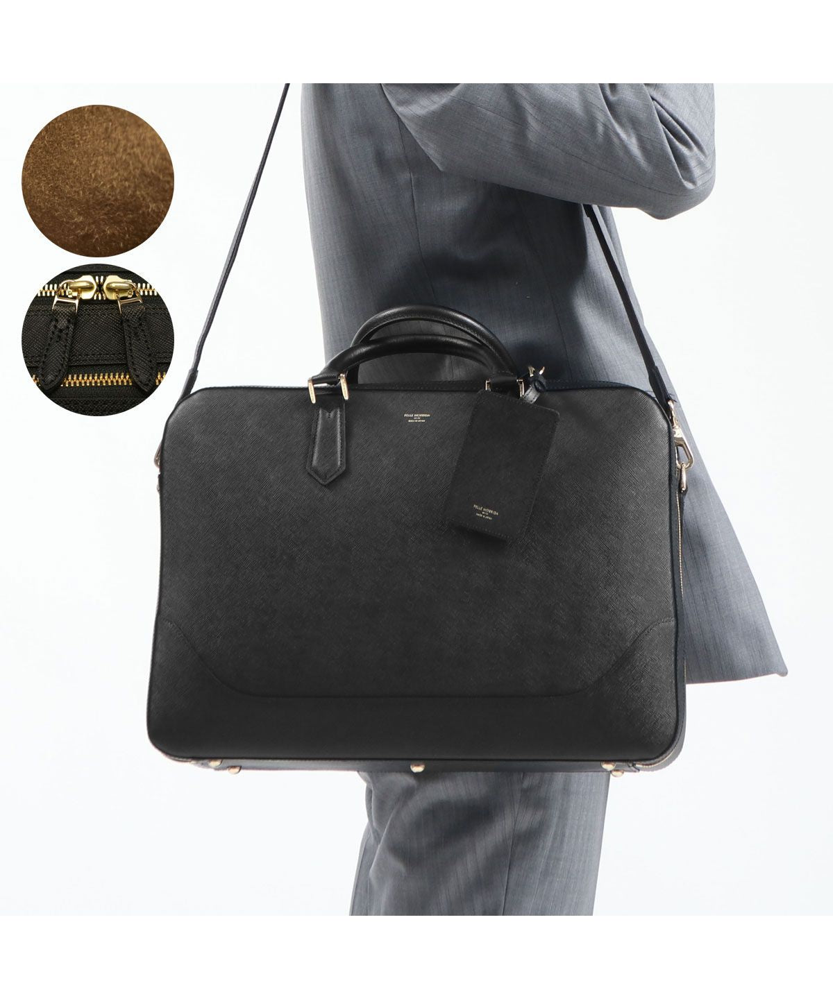 ペッレ モルビダ PELLE MORBIDA ペッレモルビダ ブリーフケース PELLEMORBIDA Capitano キャピターノ ビジネスバッグ 本革 2WAY ショルダー B4 A4 CA014A （ブラック） ブラック