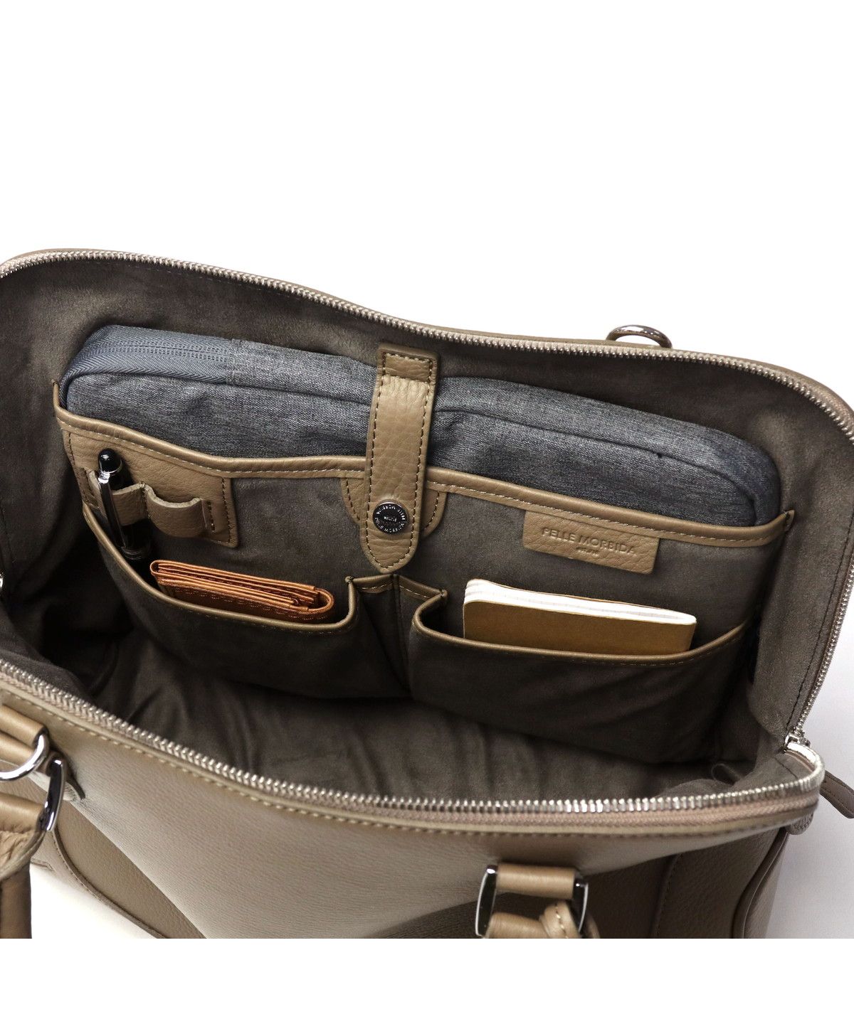 ペッレ モルビダ PELLE MORBIDA ペッレモルビダ ブリーフケース ビジネスバッグ PELLE MORBIDA A4 2WAY 革 日本製 Maiden Voyage ブガッティバッグ MB072 （グレー） グレー
