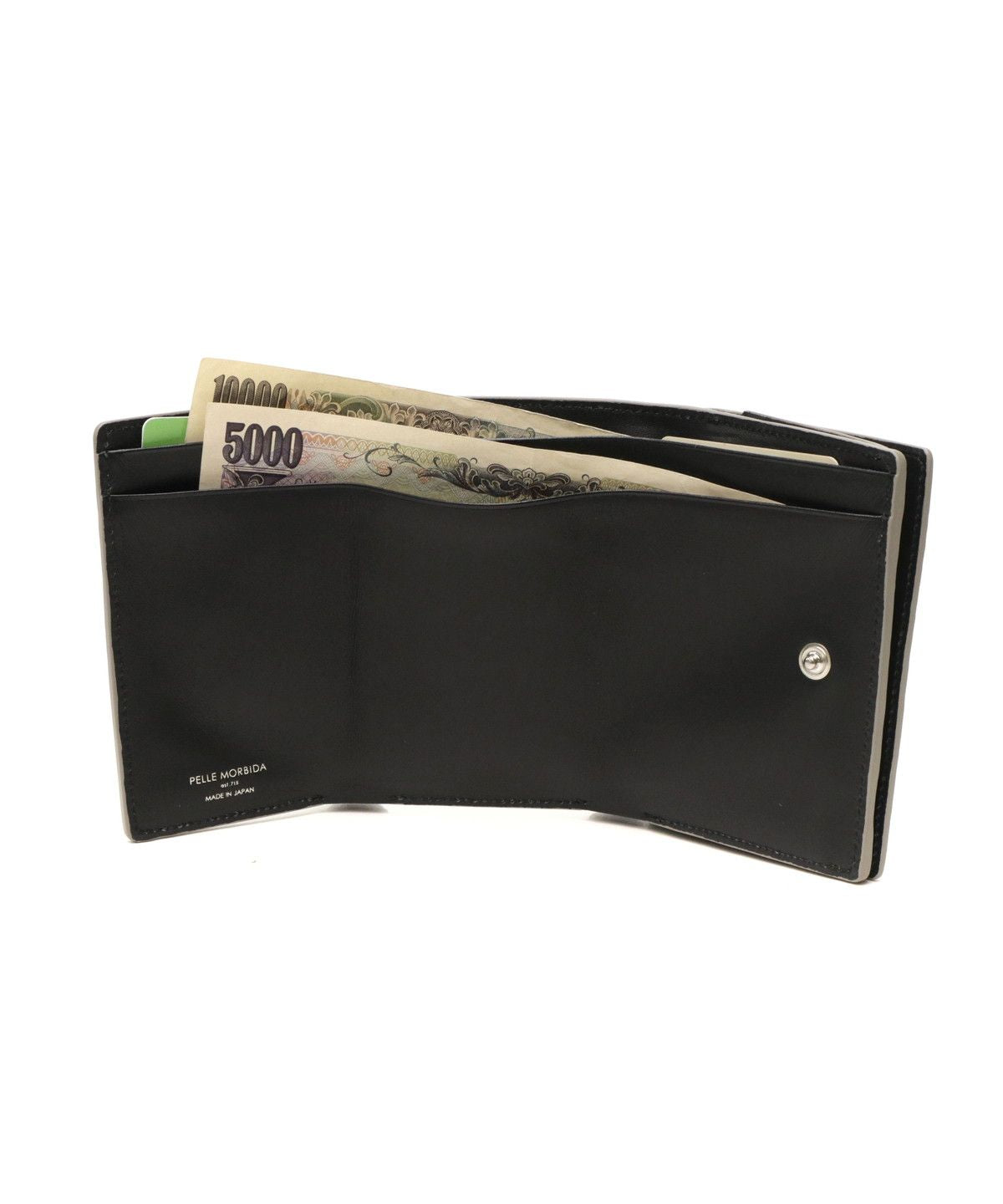 ペッレ モルビダ PELLE MORBIDA ペッレモルビダ 財布 PELLE MORBIDA 40代 50代 革 小銭入れ 三つ折り財布 日本製 コンパクトウォレット Barca バルカ BA619 （ブラック） ブラック