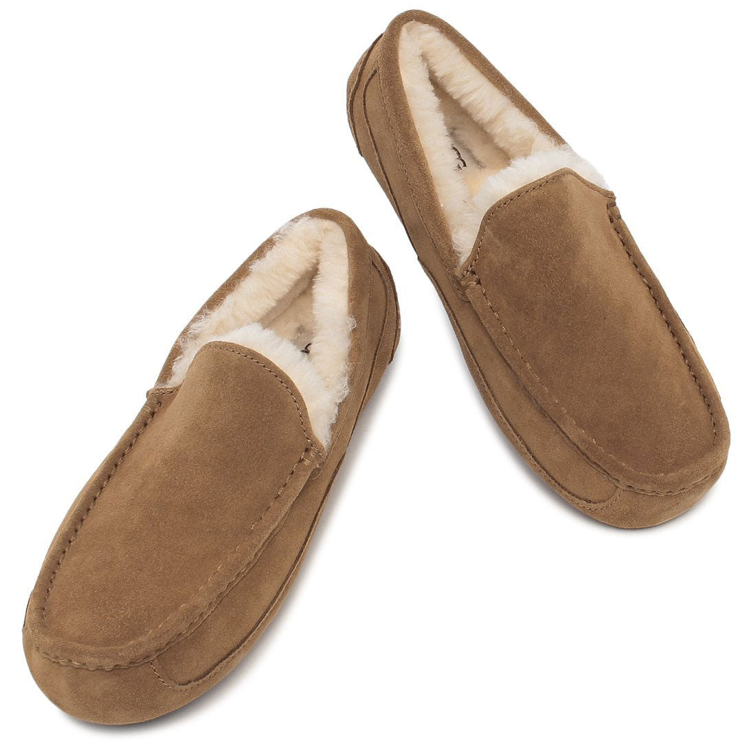 UGG deck shoes moccasin slip-on ascot sheepskin beige men's UGG 1101110 CHE