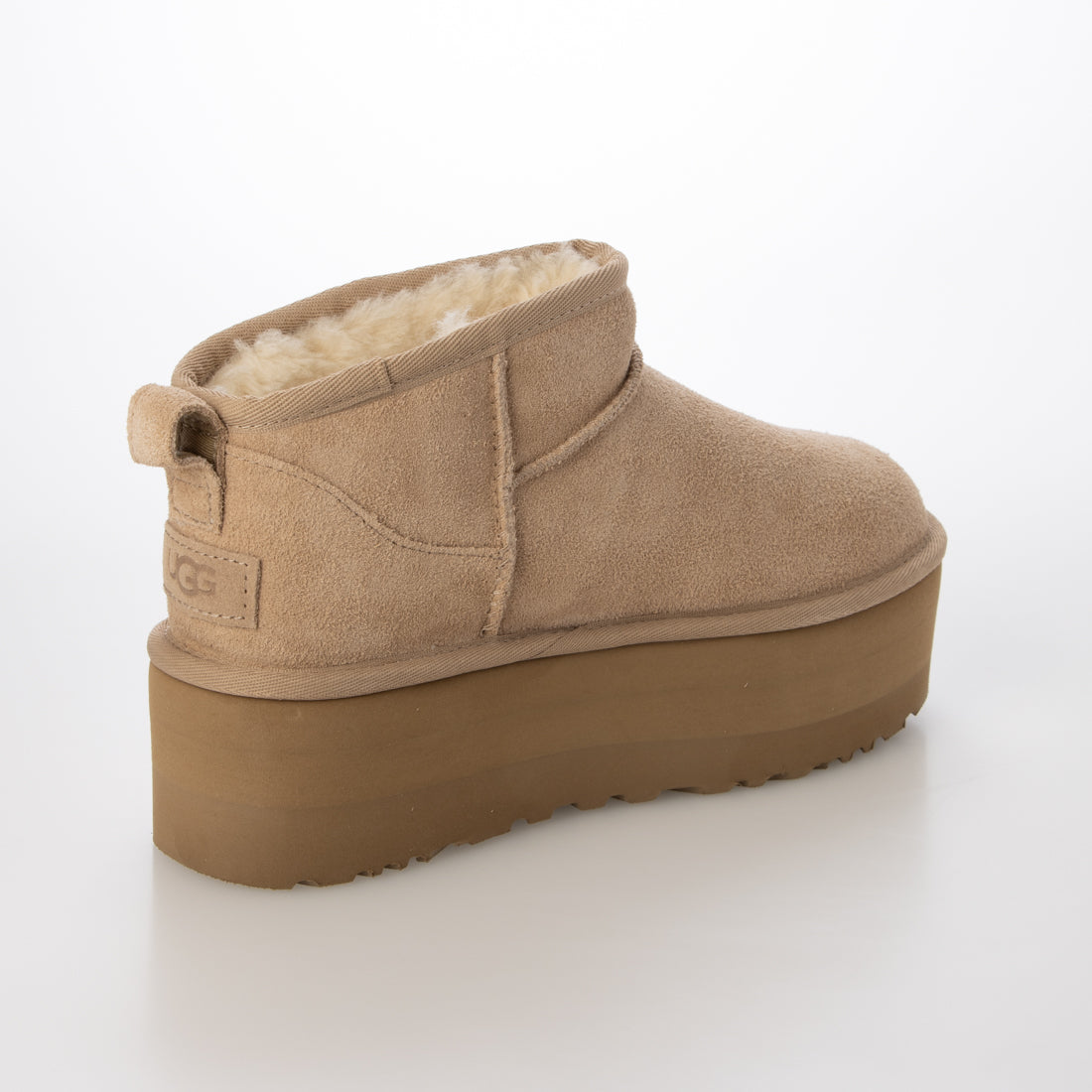 アグ UGG W CLASSIC ULTRA MINI PLATFORM クラシック ウルトラミニ プラットフォーム 厚底 ムートンブーツ （Sand） Sand