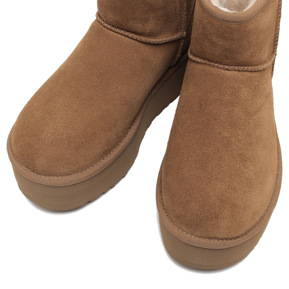 アグ UGG ブーツ クラッシックミニプラットホーム ムートンブーツ 厚底 5cmプラットフォーム ベージュ レディース UGG 1134991 CHE