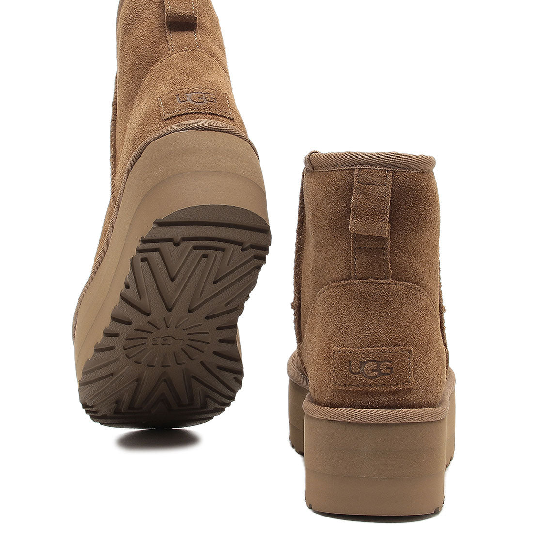 アグ UGG ブーツ クラッシックミニプラットホーム ムートンブーツ 厚底 5cmプラットフォーム ベージュ レディース UGG 1134991 CHE