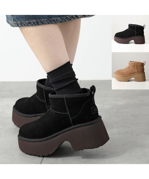 アグ UGG UGG ムートンブーツ CLASSIC ULTRA MINI NEW HEIGHTS 1158311  （BLK/ブラック） BLK/ブラック