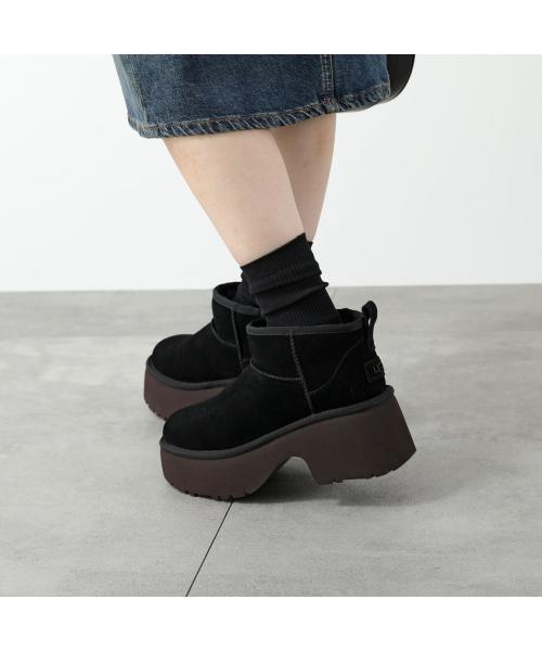 アグ UGG UGG ムートンブーツ CLASSIC ULTRA MINI NEW HEIGHTS 1158311  （BLK/ブラック） BLK/ブラック