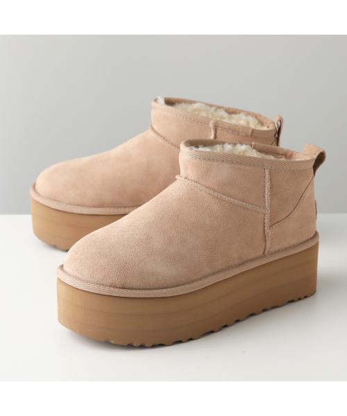 アグ UGG UGG ムートンブーツ 1135092 CLASSIC ULTRA MINI PLATFORM （SAN/ベージュ） SAN/ベージュ