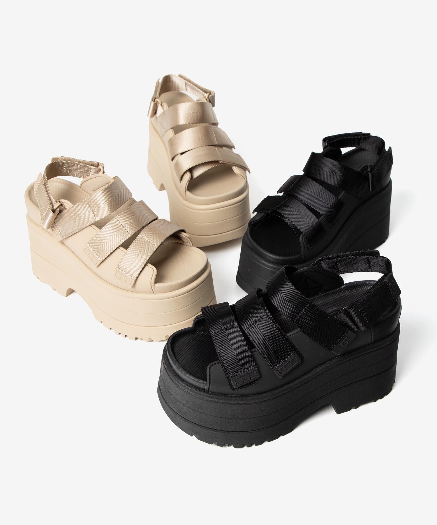 アグ UGG アグ UGG PLATFORM SANDALS 厚底サンダル GOLDEN RISE ゴールデンライズ 1167431 サンダル レディース シューズ （BLACK） BLACK