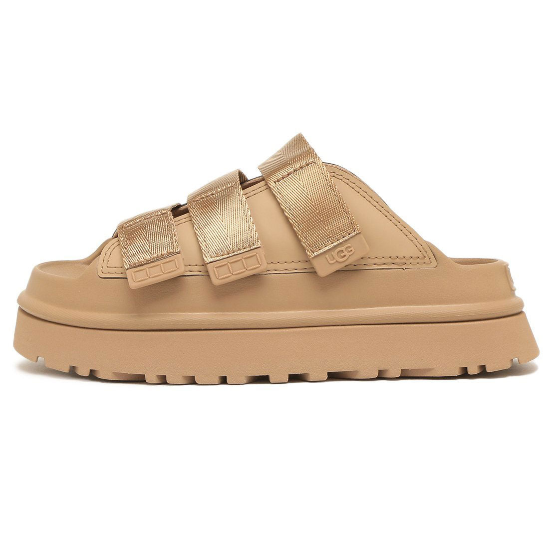 アグ UGG アグ 厚底 スライド サンダル GOLDENGLOW SLIDE ゴールデングロー スライド プラットフォーム ブラウン レディース  1167430 DND （DARK SAND） DARK SAND