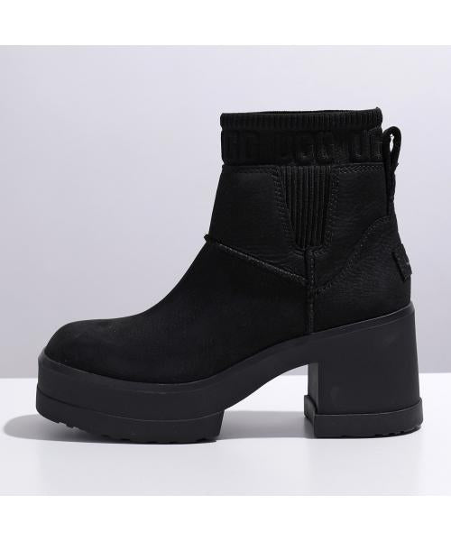 アグ UGG UGG ショートブーツ MOXY CHELSEA 1171475 レザー ニット （BLK/ブラック） BLK/ブラック