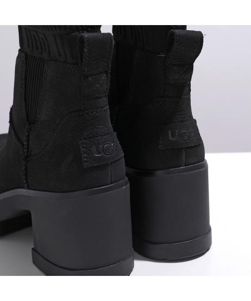 アグ UGG UGG ショートブーツ MOXY CHELSEA 1171475 レザー ニット （BLK/ブラック） BLK/ブラック