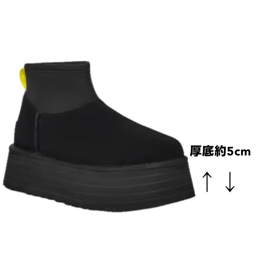 アグ UGG アグ UGG ムートンブーツ 厚底 1168170 レディース ブーツ ショートブーツ 防寒 靴 クラシック ミニ ディッパー ショート丈 Classic Mini Dipper （ブラック） ブラック