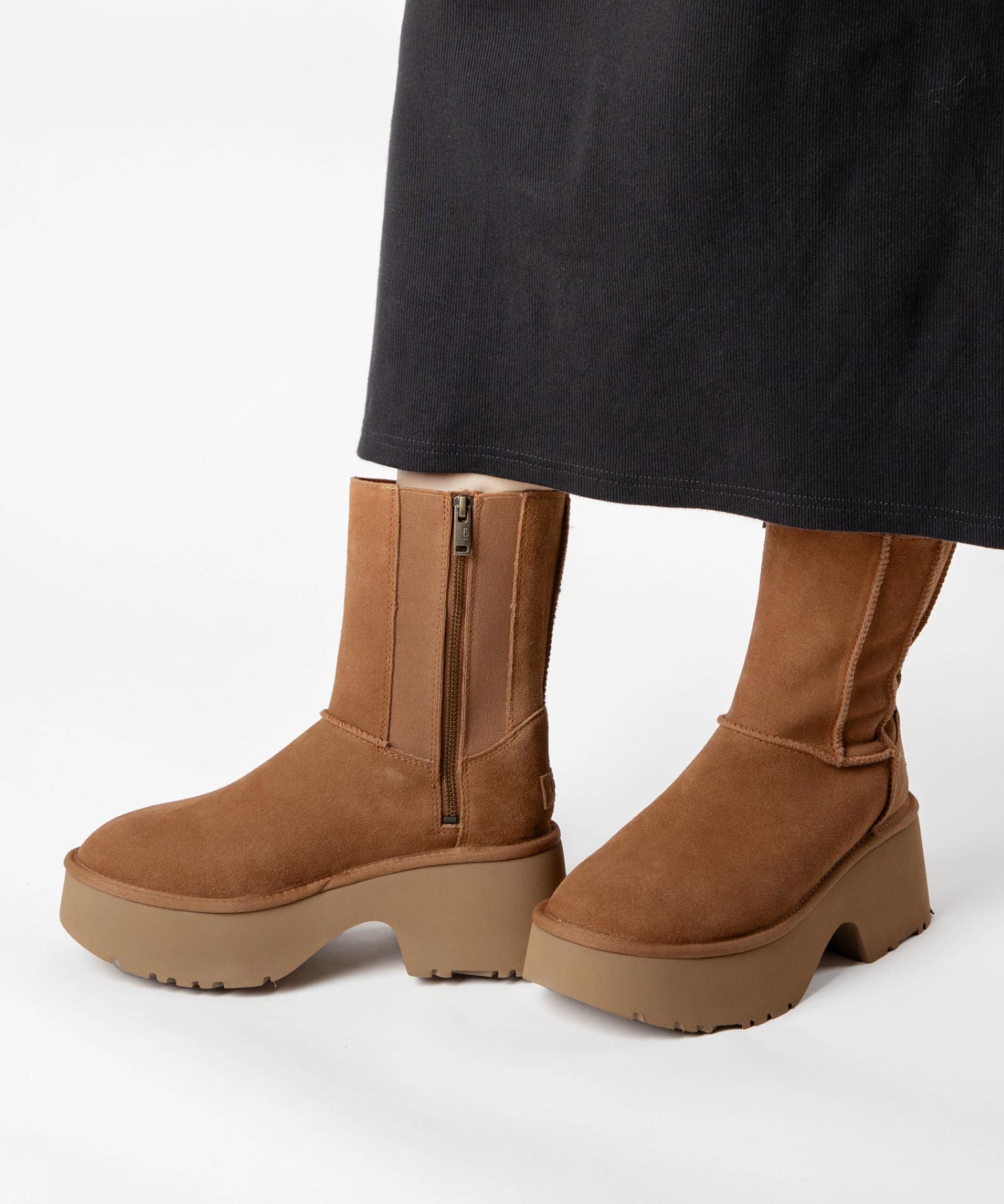 アグ UGG アグ UGG 1158313 ブーツ CLASSIC TWIN SEAM NEW HEIGHTS レディース シューズ 厚底ブーツ クラシック ツイン シーム ニュー ハイツ ムー （チェスナット） チェスナット
