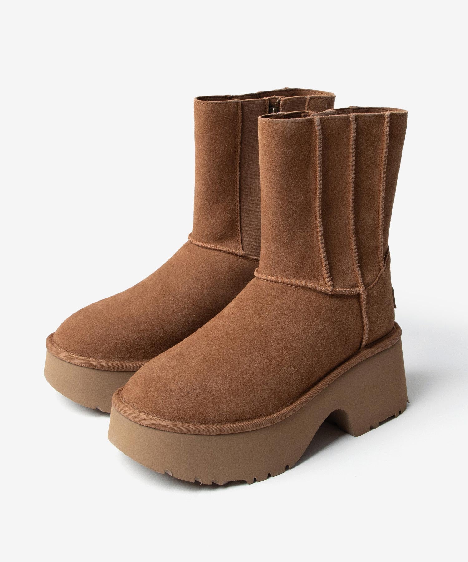 アグ UGG アグ UGG 1158313 ブーツ CLASSIC TWIN SEAM NEW HEIGHTS レディース シューズ 厚底ブーツ クラシック ツイン シーム ニュー ハイツ ムー （チェスナット） チェスナット