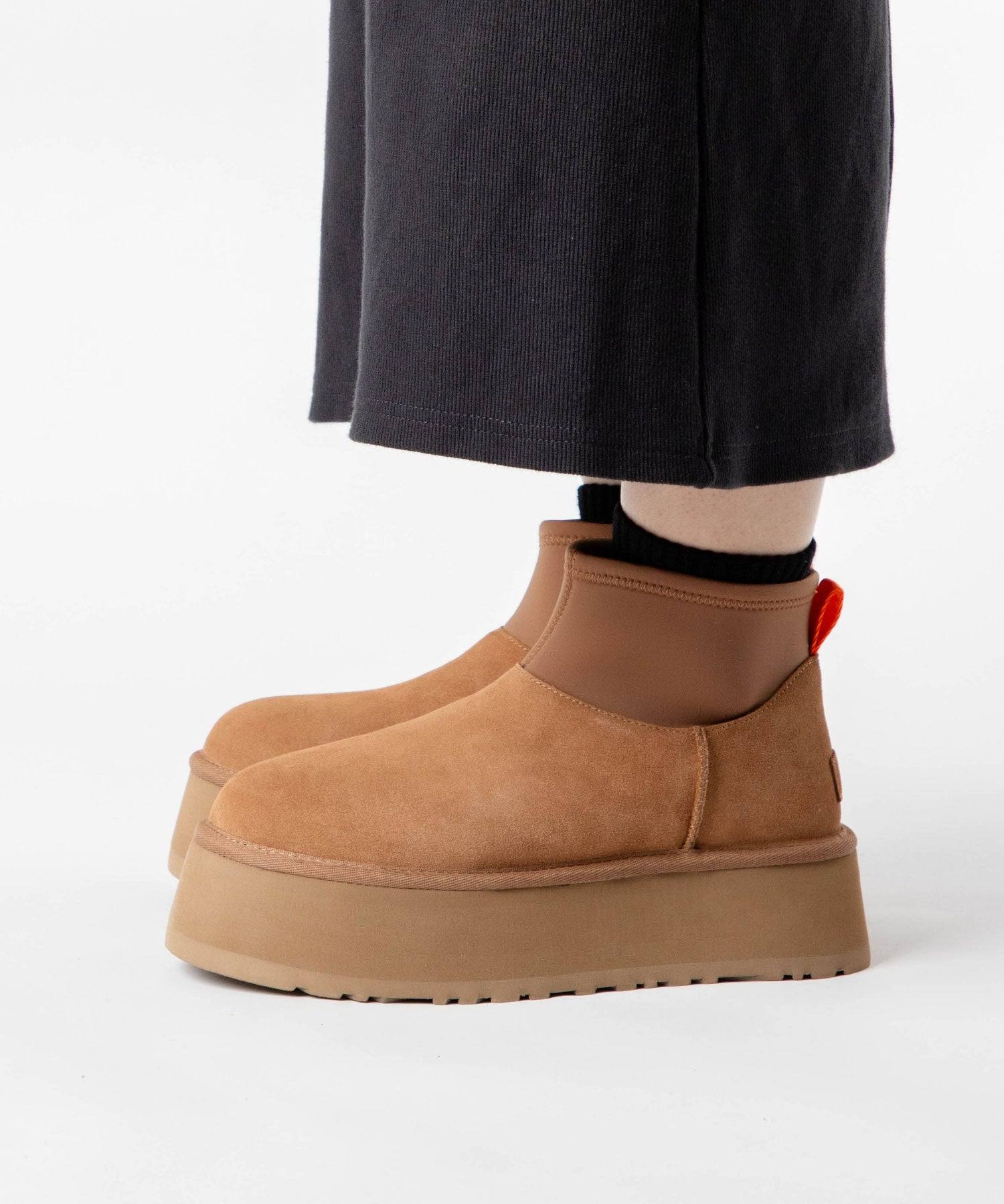 アグ UGG アグ UGG 1168170 ブーツ CLASSIC MINI DIPPER レディース シューズ 厚底ブーツ クラシック ミニ ディッパー ムートンブーツ スウェード ショートブ （チェスナット） チェスナット