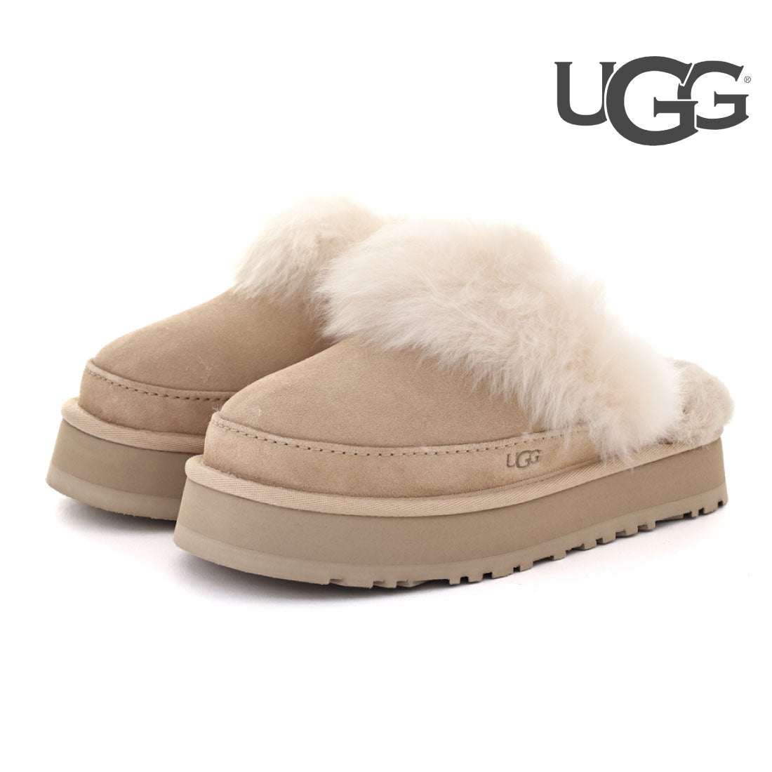アグ UGG レディース サンダル ディスケット シャレー 1173930 ムートンサンダル ファーサンダル 厚底 サボサンダル （サンドキャッスル） サンドキャッスル