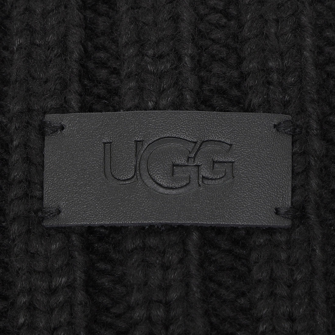 アグ UGG 帽子 ケーブルビーニー ウィズ ポン ブラック レディース UGG 10089 BLK （BLACK） BLACK