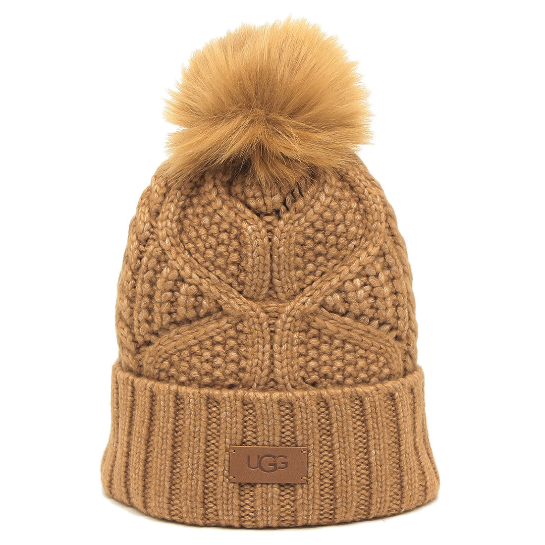 UGG Hat Cable Beanie with Pom beige Women's UGG 10089 CHE