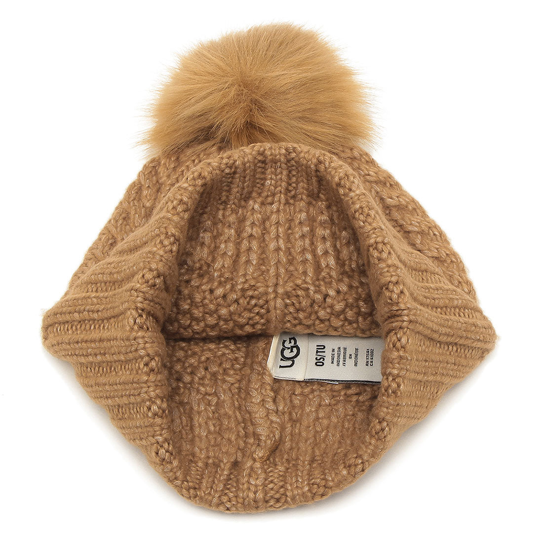 UGG Hat Cable Beanie with Pom beige Women's UGG 10089 CHE