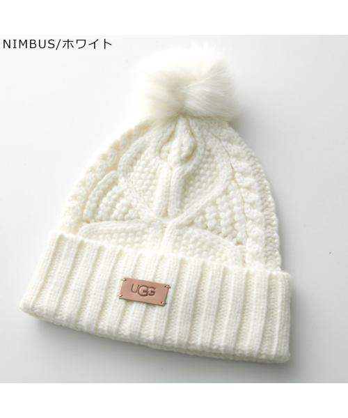 アグ UGG UGG ニット帽 Cable Beanie with Pom 100819 （BLACK/ブラック） BLACK/ブラック