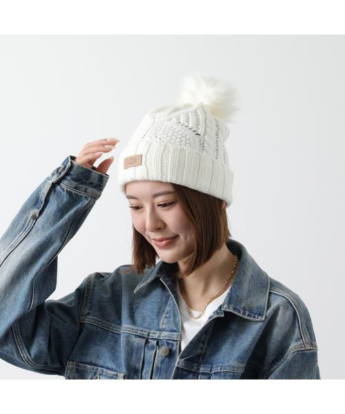 アグ UGG UGG ニット帽 Cable Beanie with Pom 100819 （BLACK/ブラック） BLACK/ブラック