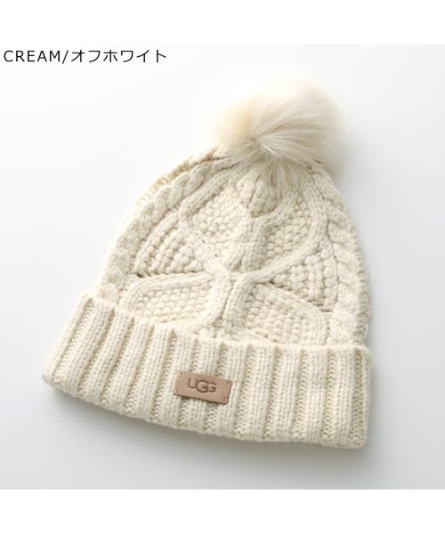 アグ UGG UGG ニット帽 Cable Beanie with Pom 100819 （BLACK/ブラック） BLACK/ブラック