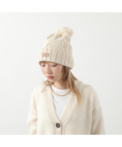 アグ UGG UGG ニット帽 Cable Beanie with Pom 100819 （BLACK/ブラック） BLACK/ブラック